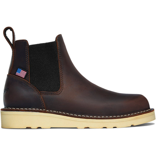 Danner Women Bull Run 5" Plain Toe Slip Resistant Work Boot -Brown- 15482 5 / Medium / Brown - Overlook Boots