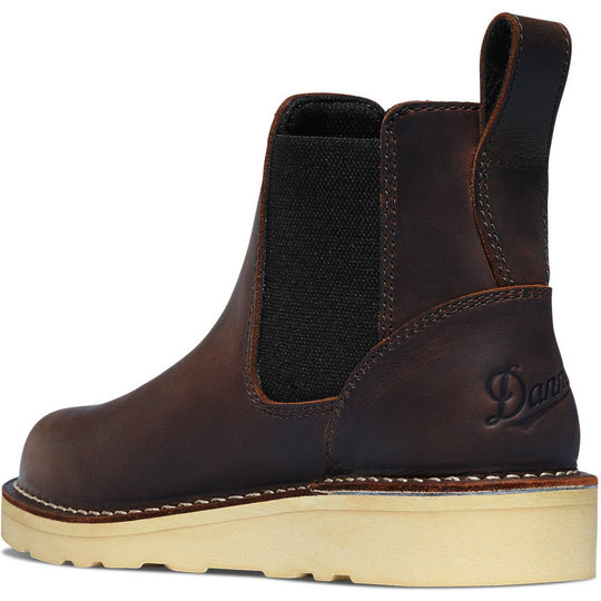 Danner Women Bull Run 5" Plain Toe Slip Resistant Work Boot -Brown- 15482 - Overlook Boots