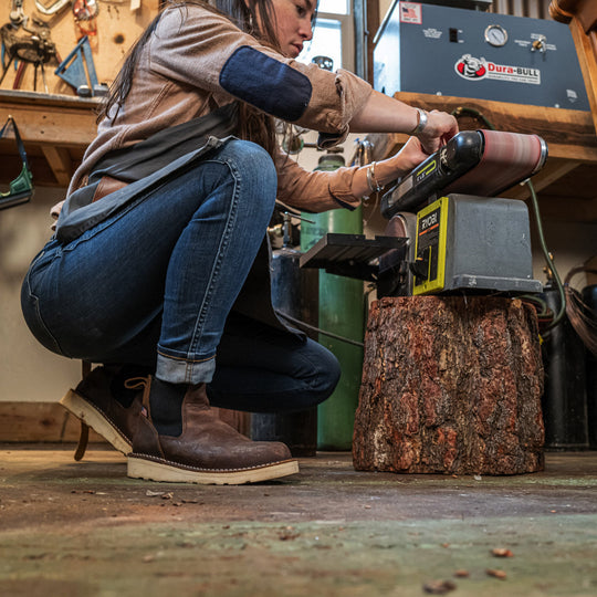 Danner Women Bull Run 5" Plain Toe Slip Resistant Work Boot -Brown- 15482 - Overlook Boots