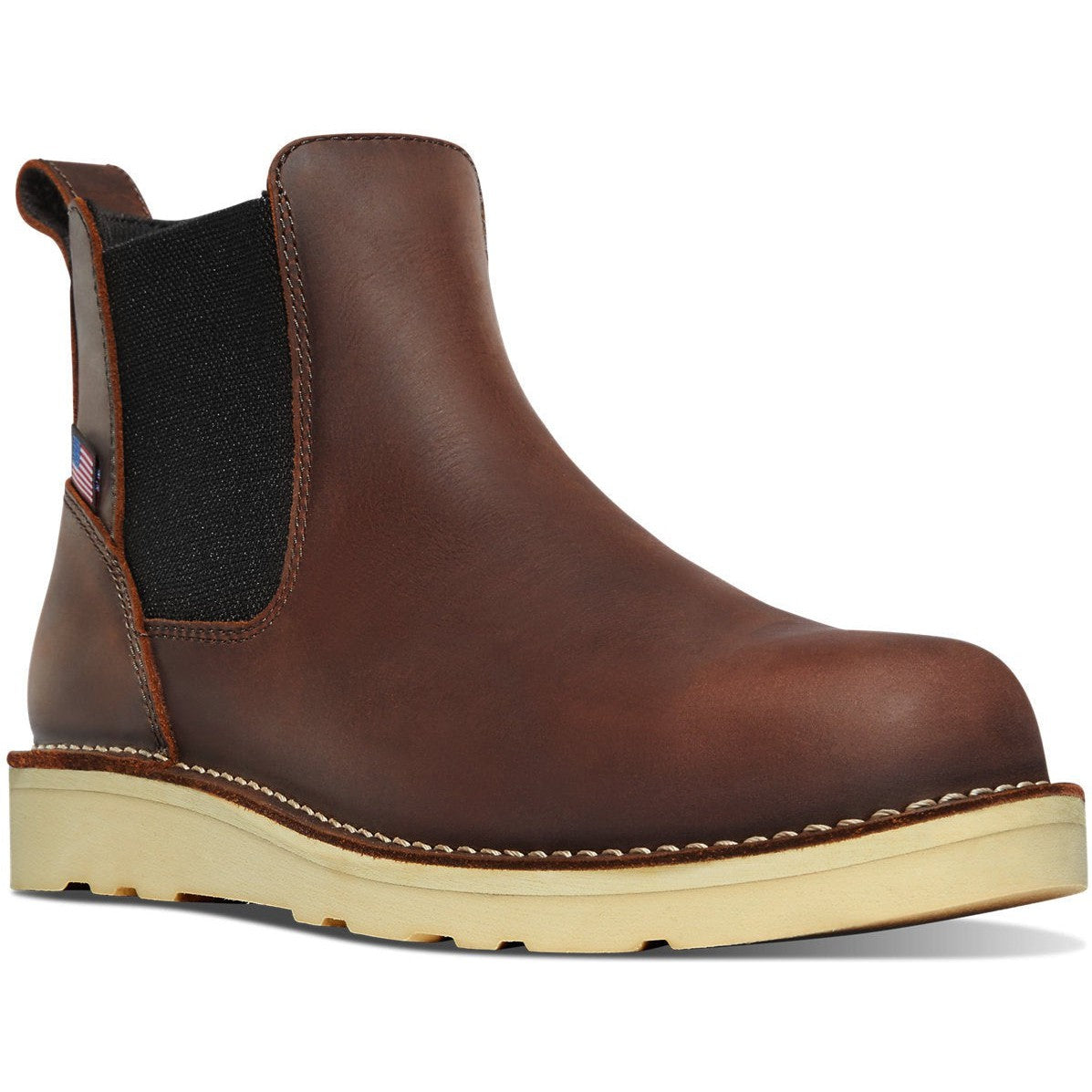 Danner Men's Bull Run 6" Steel Toe Chelsea Work Boot -Brown- 15484 - Overlook Boots