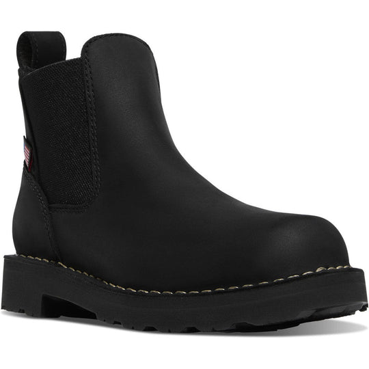 Danner Women's Bull Run 5" Plain Toe Chelsea Work Boot -Black- 15485 - Overlook Boots