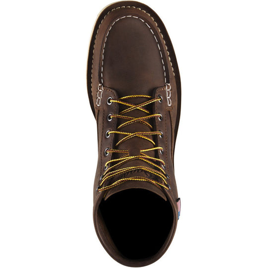 Danner Men's Bull Run GORE-TEX® 6" Plain Toe Waterproof Slip Resistant Work Boot -Brown- 15588 - Overlook Boots