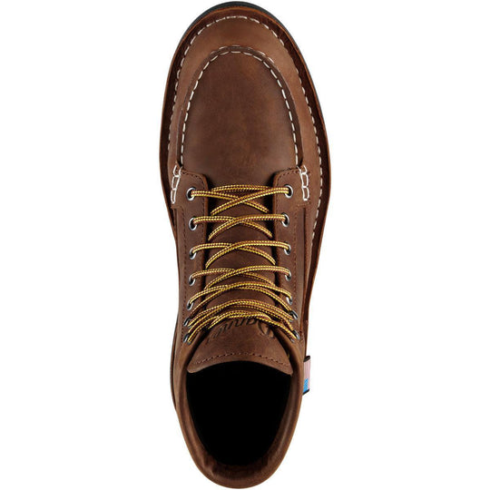 Danner Men's Bull Run GORE-TEX® 6" Plain Toe Waterproof Work Boot - Tobacco - 15592 - Overlook Boots