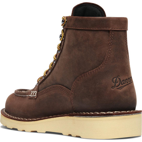 Danner Women's Bull Run GORE-TEX® 6" Plain Toe Waterproof Wedge Work Boot - Brown - 15594 - Overlook Boots