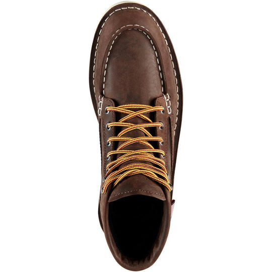 Danner Women's Bull Run GORE-TEX® 6" Plain Toe Waterproof Wedge Work Boot - Brown - 15594 - Overlook Boots