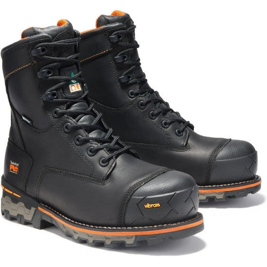 Timberland Pro Men's Boondock 8" Composite Toe Waterproof 200G Insulated Work Boot - Black - TB189645001 7 / Medium / Black - Overlook Boots