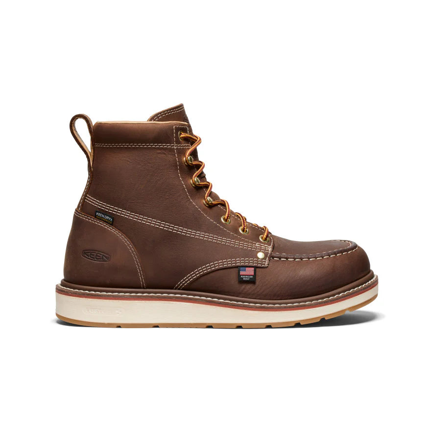 Keen Men's Liberty 6" Carbon Toe Waterproof Work Boot - Chestnut - 1030604 7 / Medium / Brown - Overlook Boots