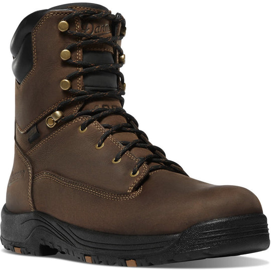 Danner Men's Caliper 8" Plain Toe Waterproof 400G Slip Resistant Work Boot -Brown- 19458 - Overlook Boots