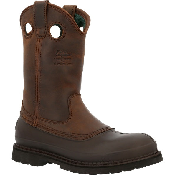 Georgia Men's Muddog Wellington Work Boot - Brown - G5514 7.5 / Medium / Brown - Overlook Boots