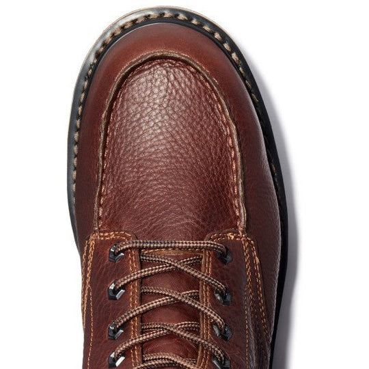 Timberland PRO Men's Gridworks 6" Soft Toe Moc Toe Waterproof Work Boot - Brown - TB1A1KRQ214 - Overlook Boots
