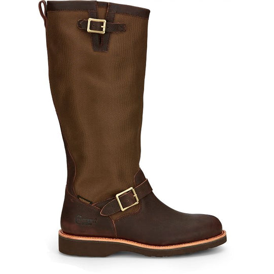 Chippewa Men's Brome 17" Soft Toe Waterproof Pull-On Snake Hunt Boot Brown- 25110 - Overlook Boots