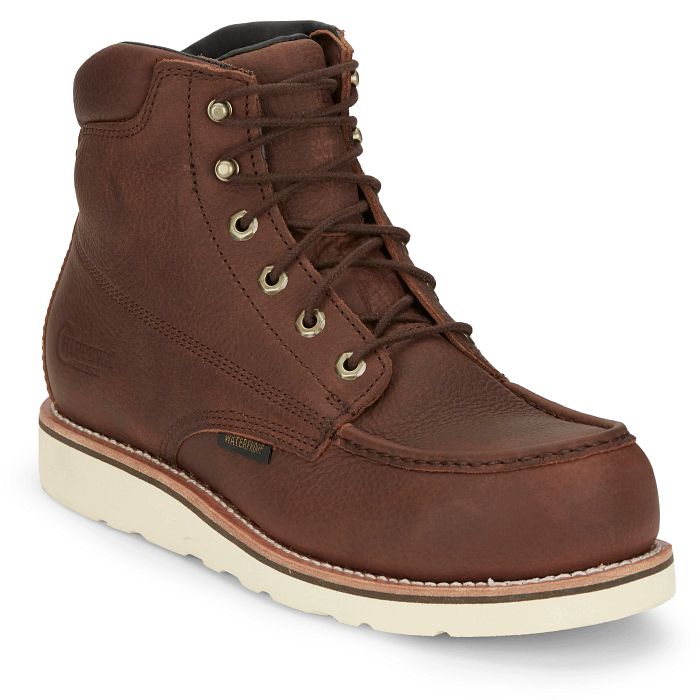 Chippewa Men's Edge Walker 6" Composite Toe Waterproof Lace-Up Wedge Work Boot - 25342 8 / Medium / Brown - Overlook Boots