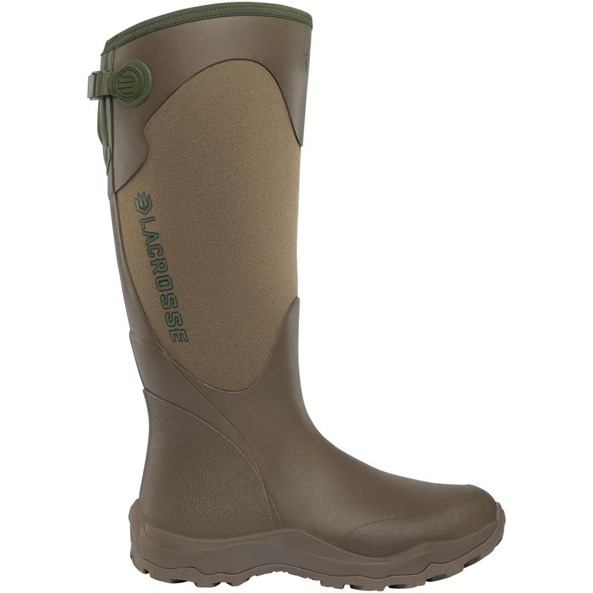 LaCrosse Women's Alpha Agility 15" Waterproof Slip On Work Boot- Brown- 302475 5 / Medium / Brown/Green - Overlook Boots