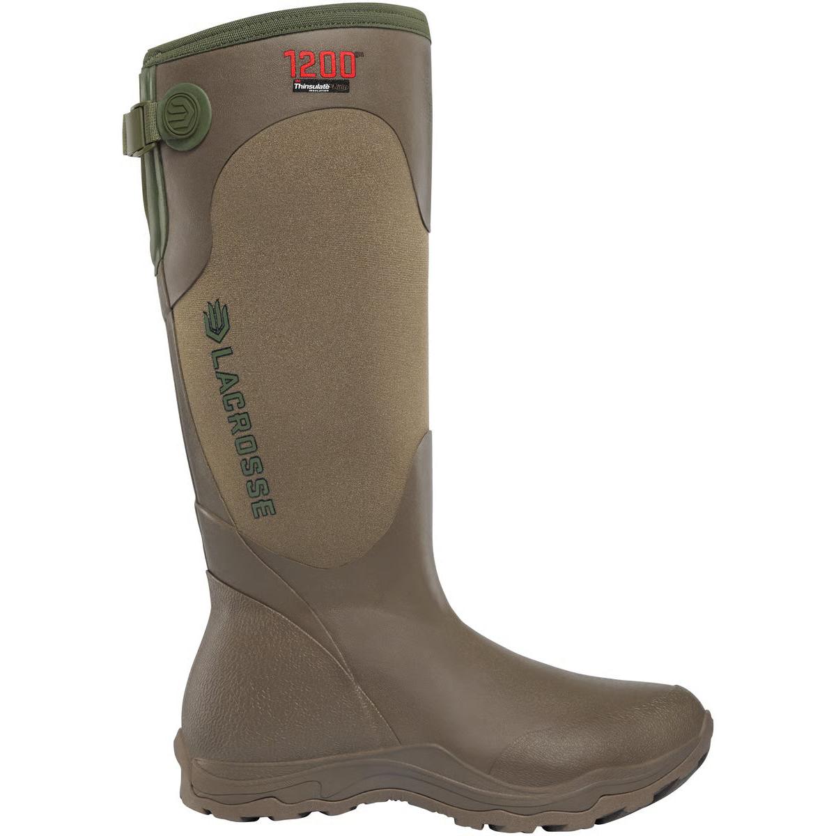 LaCrosse Women's Alpha Agility 15" Waterproof 1200G Slip On Work Boot 302476 5 / Medium / Brown/Green - Overlook Boots