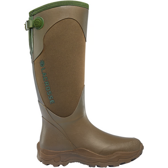LaCrosse Women's Alpha Agility 15" Waterproof Slip On Snake Work Boot - Brown/Green - 302485 5 / Medium / Brown - Overlook Boots