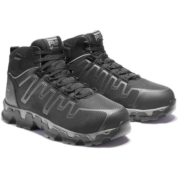 Timberland Pro Men's Powertrain Sport Alloy Toe Sneaker Work Shoe -Black- TB1A1JYQ001 7 / Medium / Black - Overlook Boots