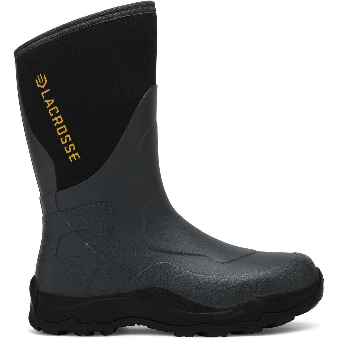 LaCrosse Men's Alpha Agility 12" Waterproof Pull On Field Work Boot - Black/Gray - 336881 6 / Medium / Brown - Overlook Boots