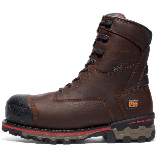 Timberland PRO Men's Boondock 8" Composite Toe Waterproof 1000G Insulated Work Boot - Brown - TB1A128P214 - Overlook Boots