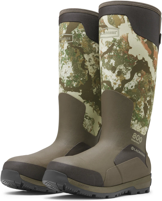 LaCrosse Men's Alphaburly Aero 17" 800G Insulated Waterproof Hunt Boot - First Lite Specter - 377002 - Overlook Boots