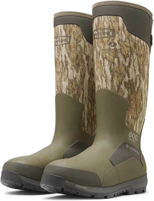 LaCrosse Men's Alphaburly Aero 17" 800G Ins Waterproof Hunt Boot - Mossy Oak - 377003 - Overlook Boots