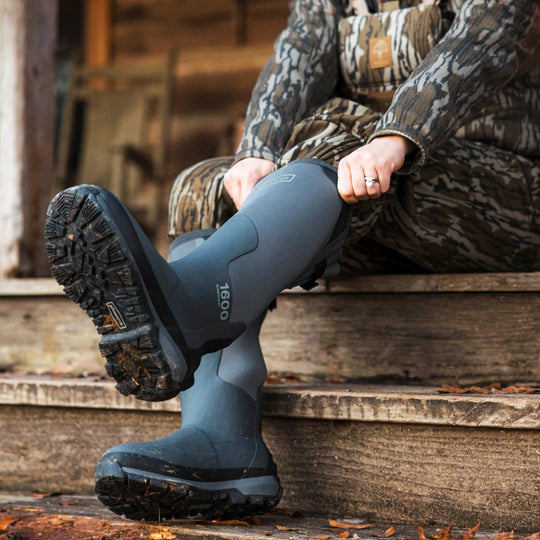 LaCrosse Women's Alphaburly Aero 15" 1600G Ins Waterproof Hunt Boot - Grey - 377007 - Overlook Boots