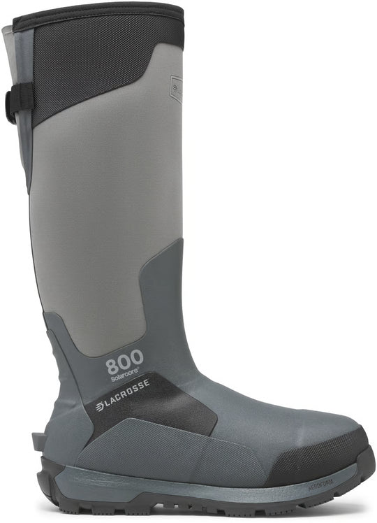 LaCrosse Men's Alphaburly Aero 17" 800G Insulated Rubber Hunt Boot - Grey - 377010 8 / Medium / Grey - Overlook Boots
