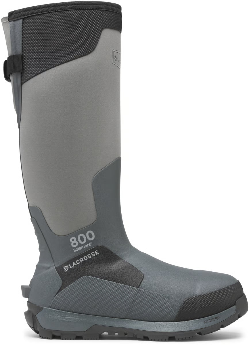 LaCrosse Men's Alphaburly Aero 17" 800G Insulated Rubber Hunt Boot - Grey - 377010 8 / Medium / Grey - Overlook Boots