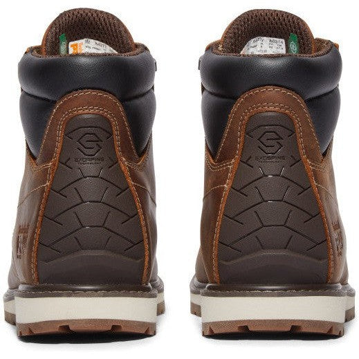 Timberland PRO Men's Irvine 6" Soft Toe Moc Toe Wedge Work Boot - Brown - TB1A42TY214 - Overlook Boots