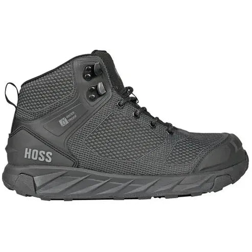 Hoss Men's Buster Hi Composite Toe Waterproof Slip Resistant Work Boot - Black - 50165 7 / Wide / Black - Overlook Boots