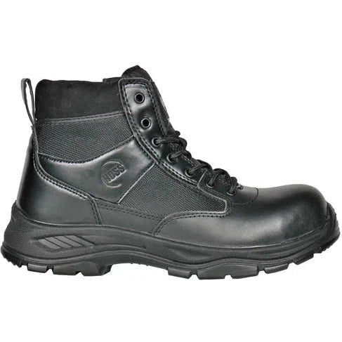 Hoss Men's Watchman 6" Composite Safety Toe Side Zipper Work Shoe - Black 50172 - Overlook Boots