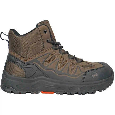 Hoss Men's Eric Hi Oblique Toe Slip Resistant Work Boot - Brown 50239 - Overlook Boots