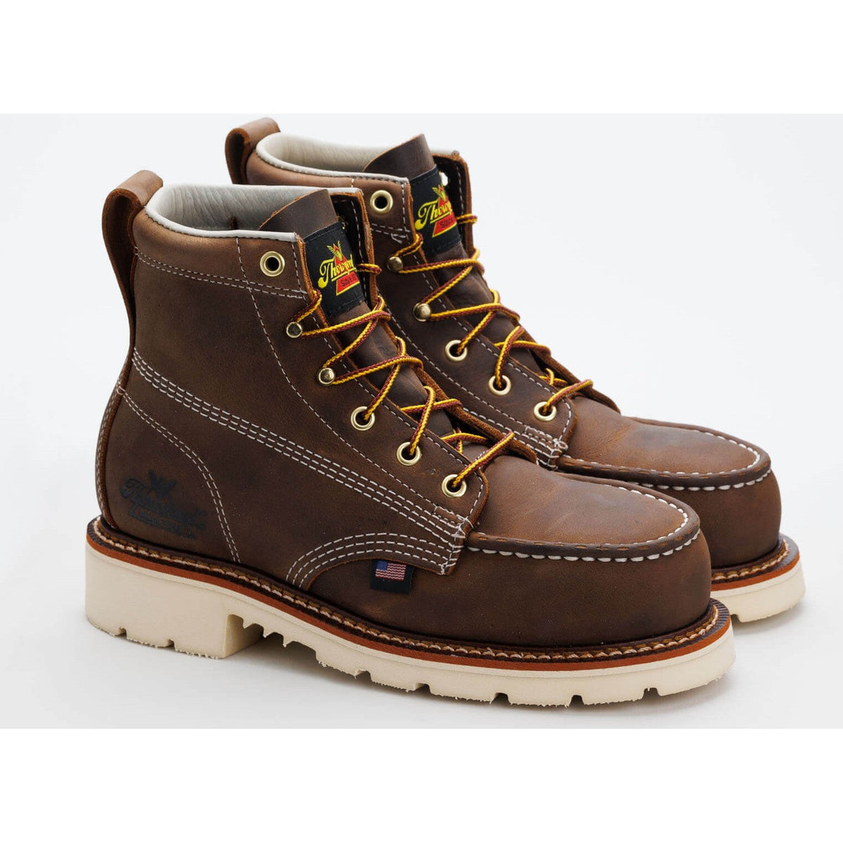 Thorogood Women's American Heritage 6" Steel Toe Moc Toe MAXwear 90 Work Boot - Brown - 504-4375 5 / Medium / Brown - Overlook Boots