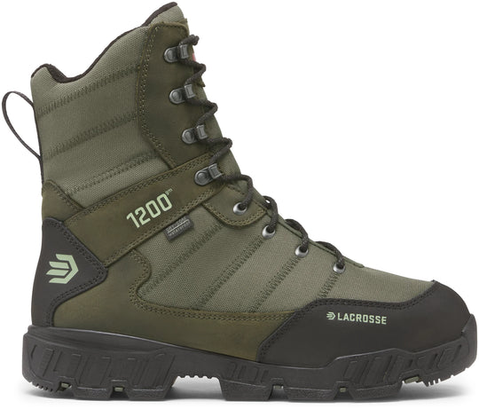 LaCrosse Men's Cold Snap II 9" 1200G Insulated Waterproof Hunt Boot - Green - 536715 8 / Medium / Green - Overlook Boots