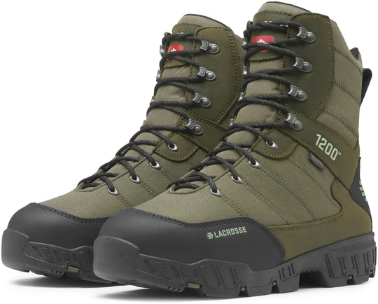 LaCrosse Men's Cold Snap II 9" 1200G Insulated Waterproof Hunt Boot - Green - 536715 - Overlook Boots