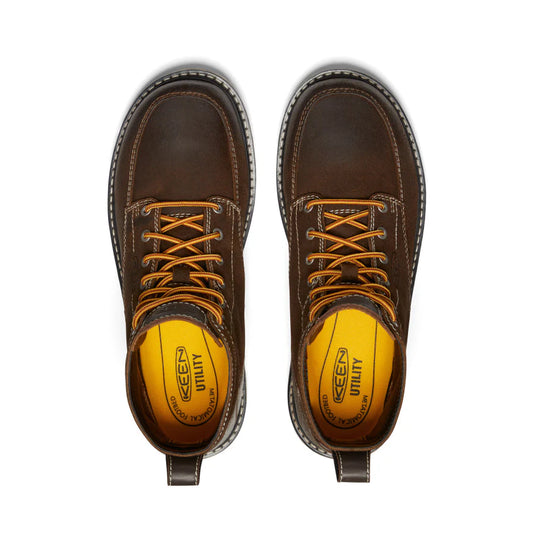 Keen Men's San Jose 6" Soft Toe Slip Resistant Work Boot - Coffee Bean - 1027119 - Overlook Boots