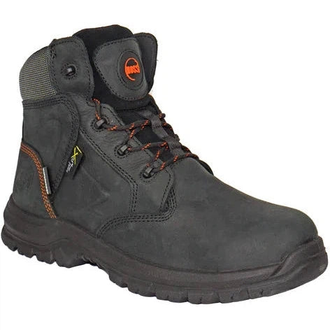 Hoss Men's Prowl 6" Composite Toe Met Guard Puncture Resistant Work Boot - Black 60140 7 / Medium / Black - Overlook Boots