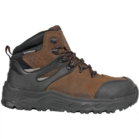 Hoss Men's Stomp Oblique Toe Waterproof Slip Resistant Work Boot - Brown 60203 - Overlook Boots