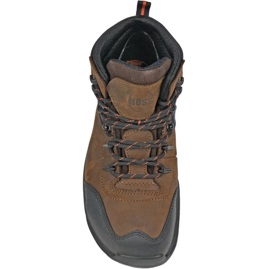Hoss Men's Stomp Oblique Toe Waterproof Slip Resistant Work Boot - Brown 60203 - Overlook Boots