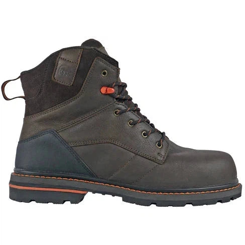 Hoss Men's Carson 6" Soft Toe Slip Resistant Work Boot - Brown 60414  - Overlook Boots