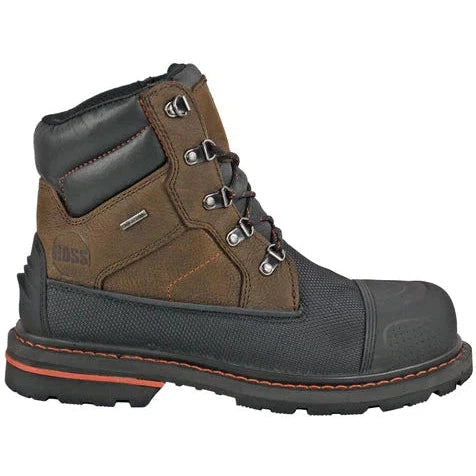 Hoss Men's K-Tough 6" Composite Toe Waterproof Puncture Resistant Duty Boot - Brown - 62705 - Overlook Boots