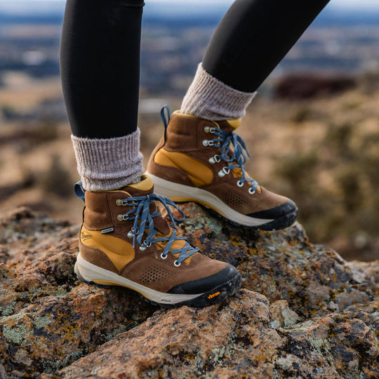 Danner Women's Inquire Mid 5" Waterproof Hiking Boot -Brown/Sand- 64534 - Overlook Boots
