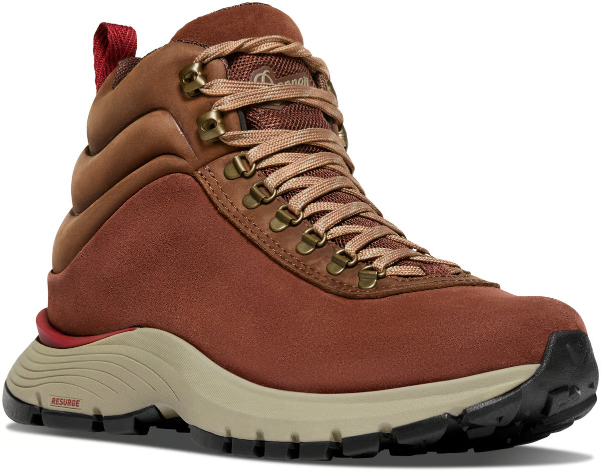 Danner Women's Trail Trainer Mid 4" Waterproof Hiking Shoe - Chocolate Brown / Wine - 65458 5 / Medium / Chocolate Brown / Wine - Overlook Boots