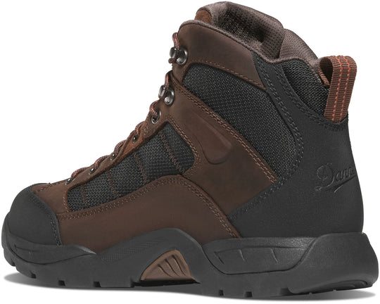 Danner Men's Radical 451 5" Waterproof Hiking Boot - Dark Brown / Red - 65501 - Overlook Boots