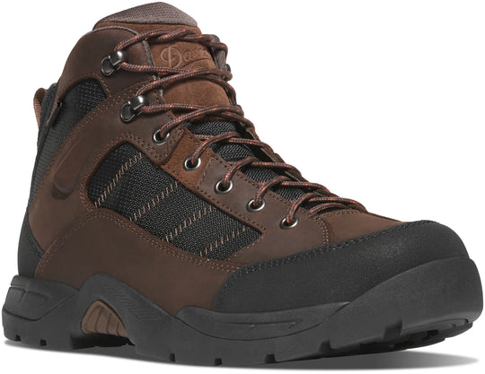 Danner Men's Radical 451 5" Waterproof Hiking Boot - Dark Brown / Red - 65501 7 / Medium / Dark Brown / Red - Overlook Boots