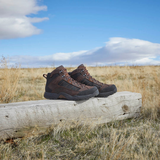 Danner Men's Radical 451 5" Waterproof Hiking Boot - Dark Brown / Red - 65501 - Overlook Boots