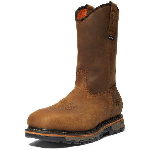 Timberland Pro Men's True Grit Pull On Composite Toe Waterproof Work Boot - Brown - TB1A24BH214 - Overlook Boots