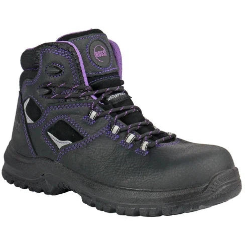 Hoss Women's Lacy 6" Composite Toe Waterproof Puncture Resistant Boot - Black 70120 5 / Medium / Black - Overlook Boots