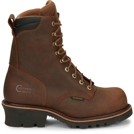 Chippewa Men's Valdor 8" Composite Toe Waterproof Logger Work Boot - Tan - 73236 - Overlook Boots