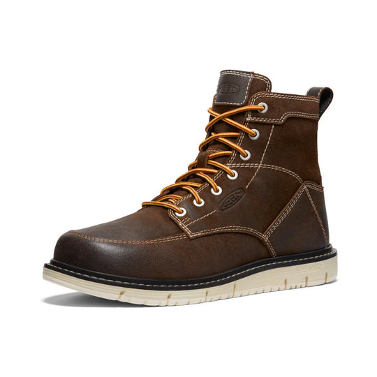 Keen Men's San Jose 6" Soft Toe Slip Resistant Work Boot - Coffee Bean - 1027119 - Overlook Boots