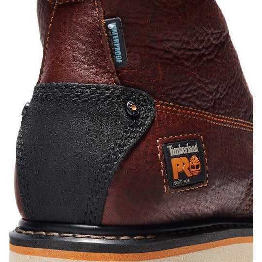 Timberland PRO Men's Gridworks 6" Soft Toe Moc Toe Waterproof Work Boot - Brown - TB1A1KRQ214 - Overlook Boots
